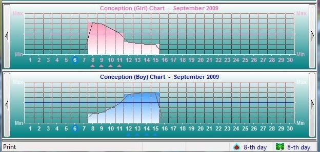 Boy and Girl Conception Chart