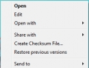Create checksum file - right click