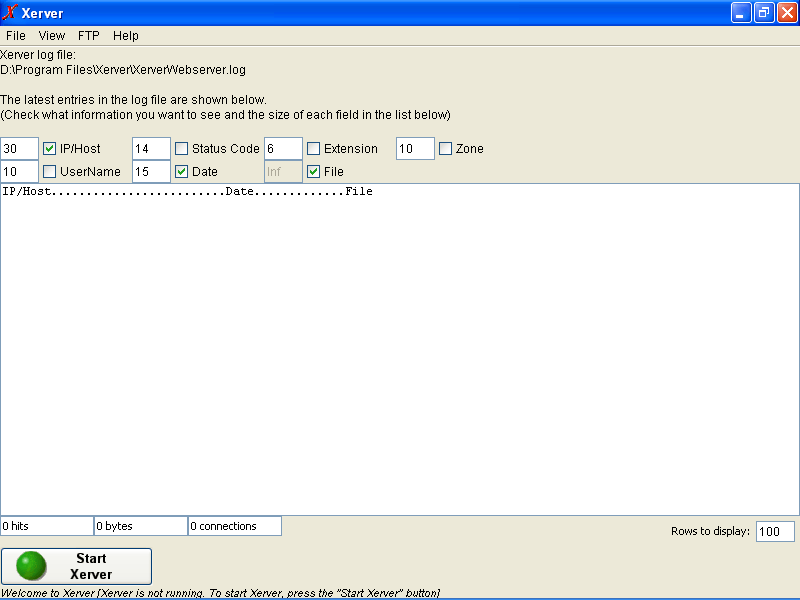 Statistics view