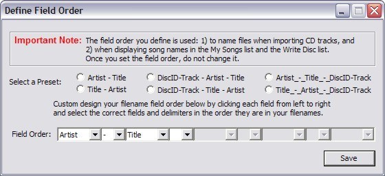 Define file order