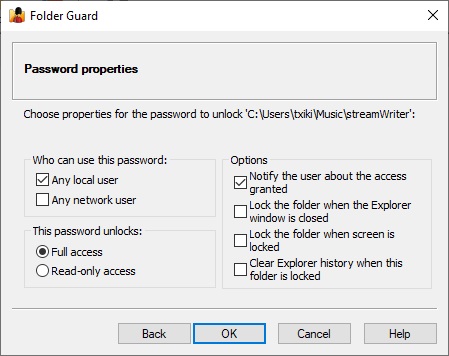 Password Properties