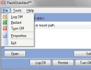 File menu options