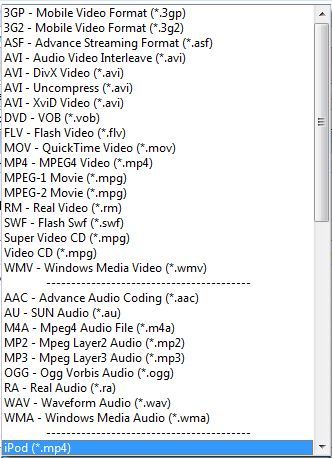 Output formats