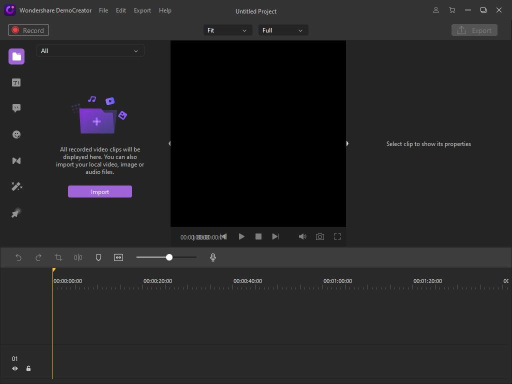 Video edit main interface
