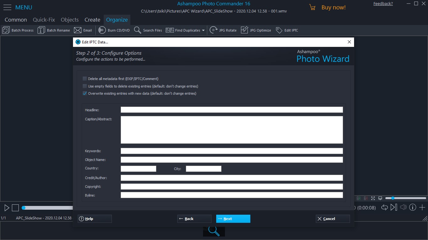 IPTC Data Editor