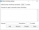 Photo Shrinking Settings