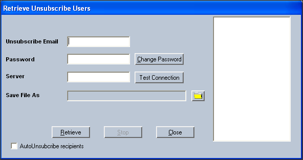Unsuscribe Users Window