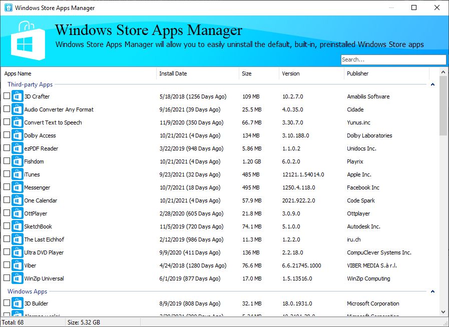 Windows Store App Manager