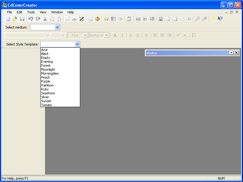 Select Style Template