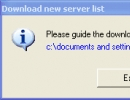 Download New Server List Window