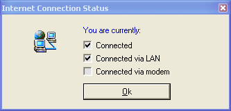 Internet Connection Status Window