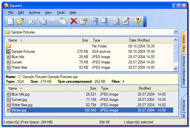 File and Archive Window