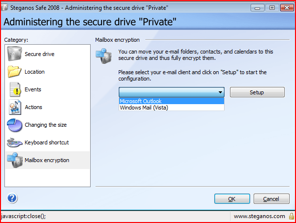 administering the secure drive