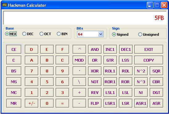Hackman Calculator