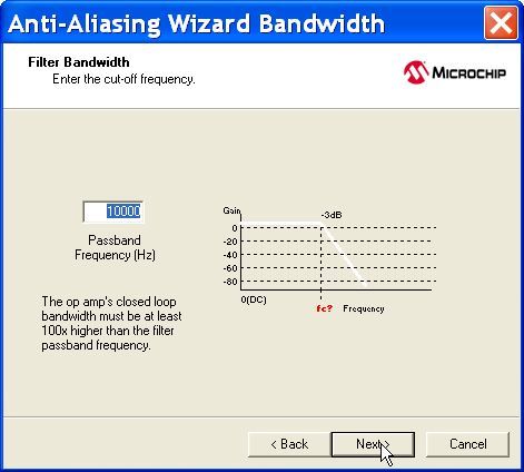 Anti-aliasing wizard bandwidth