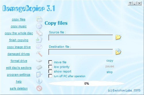 Copy files