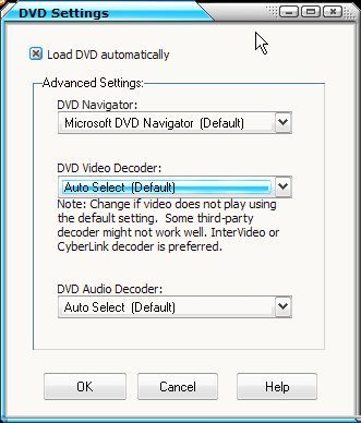 DVD settings