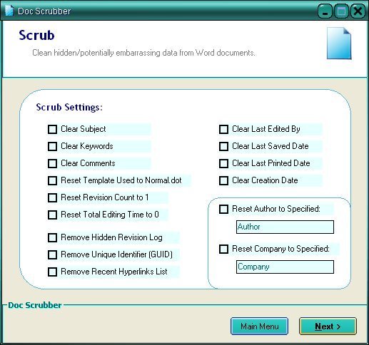 Configure your cleaning up settings
