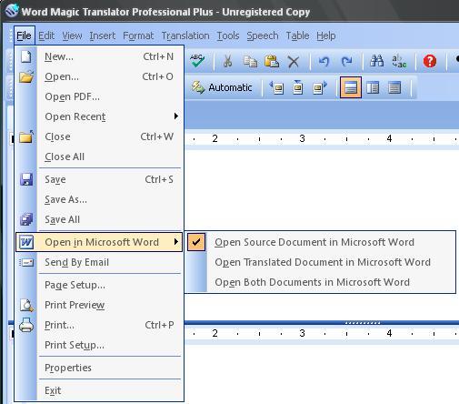 Integration with MS Word