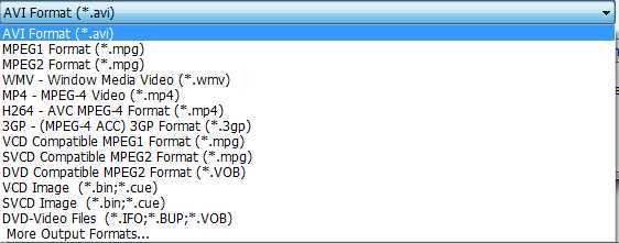 Output formats