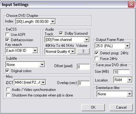 Input Settings