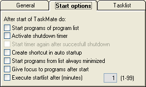 Start Options