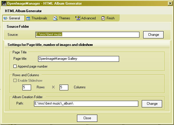 HTML Album Generator
