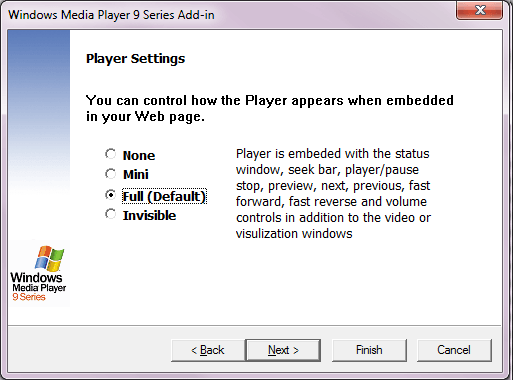 Player settings