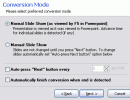 Conversion mode settings