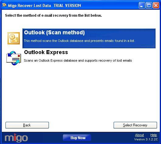 E-Mail recovery tool