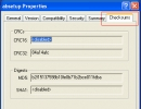 Checksums Tab on File's Properties
