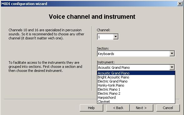 Selecting Instrument