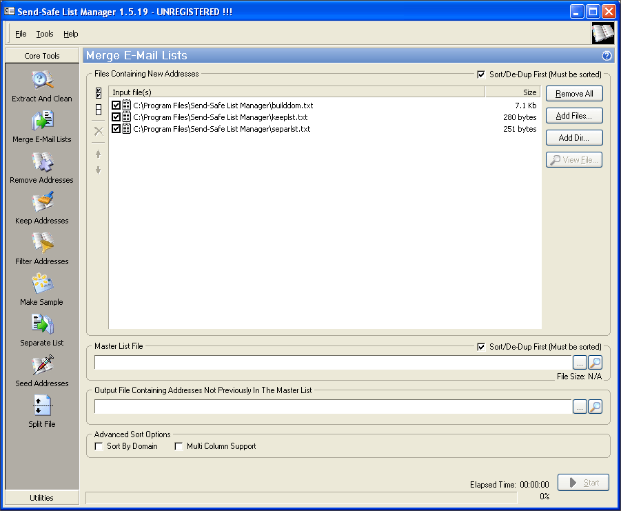 Merge Lists Tool