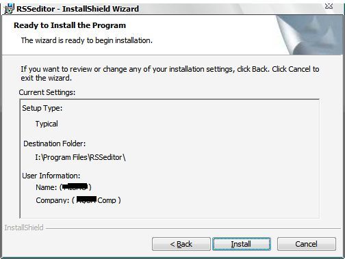 Installation wizard