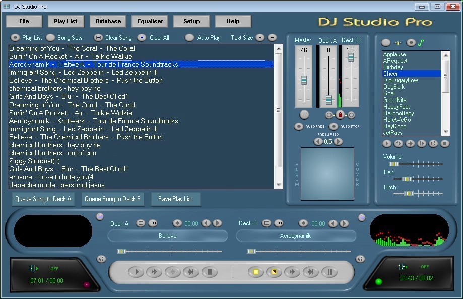 DJ Studio Pro Main Screen