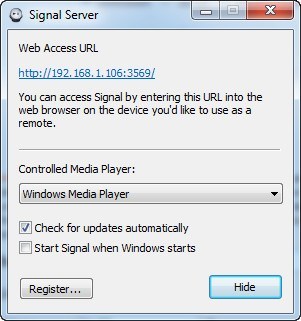 Signal Server Window