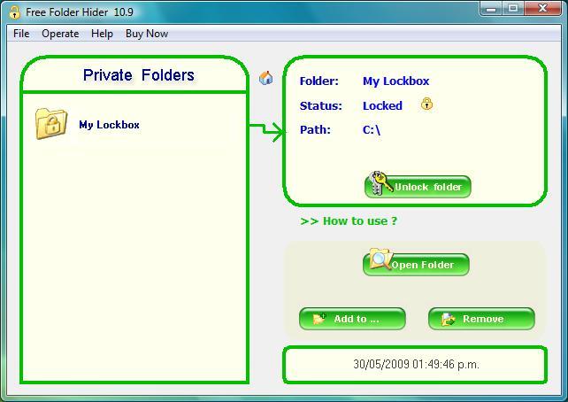 Choose and Lock Folder