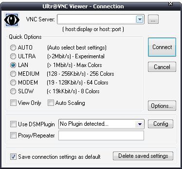 Integrated VNC viewer