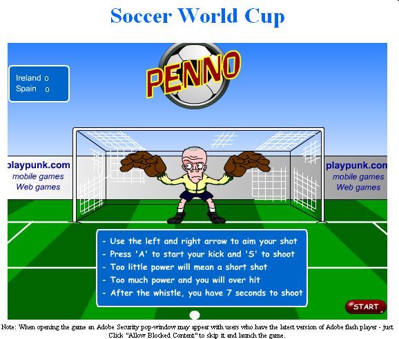 Soccer World Cup-Startup screen