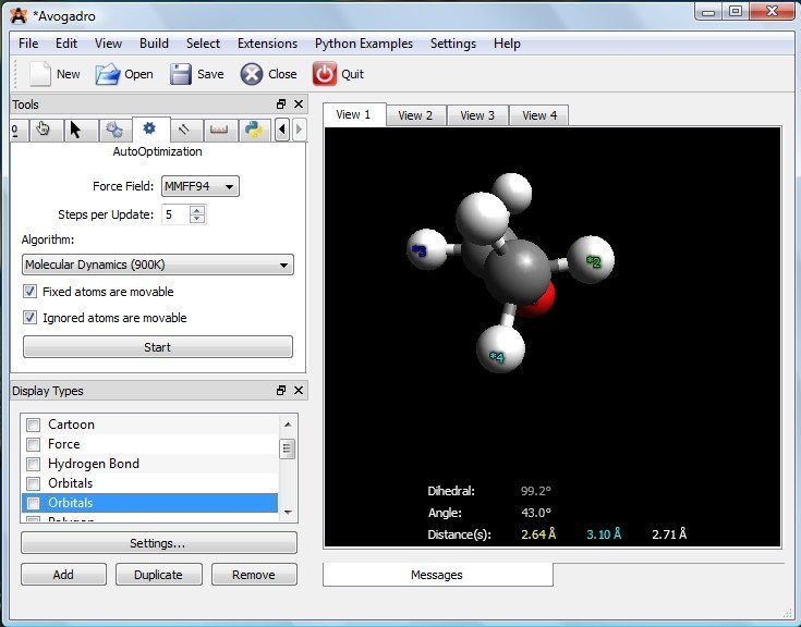 Calculating distance between atoms