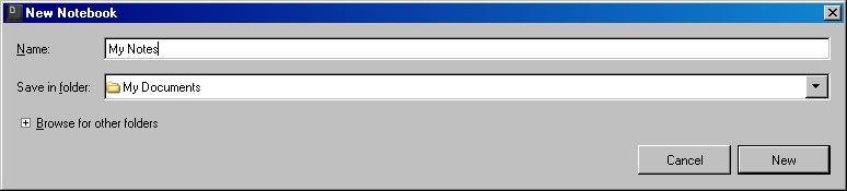 Creating a New Notebook