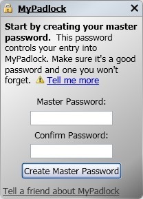 Creating a Master Password