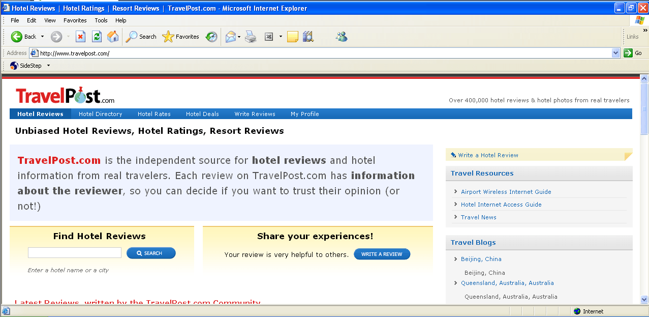 Hotel reviews 