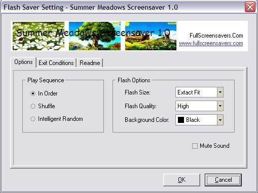 Screensaver settings.