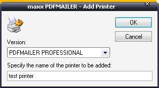 Adding a new PDF printer