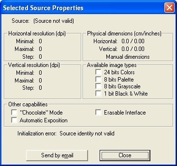 Selected source properties