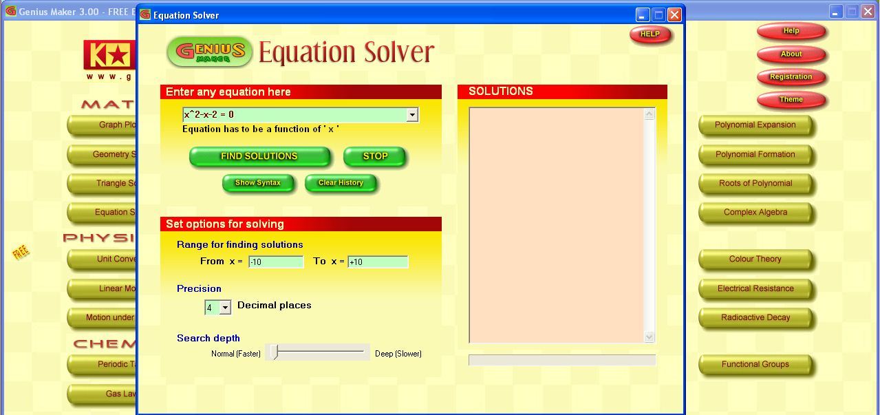 Equation solver