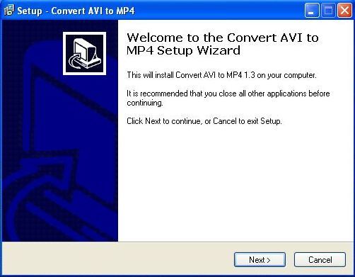 Convert AVI to MP4 setup