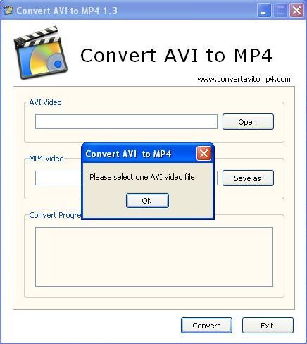 Select AVI video file