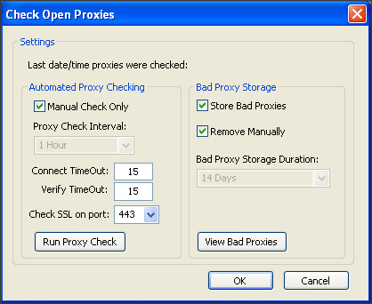 Check Open Proxies Window